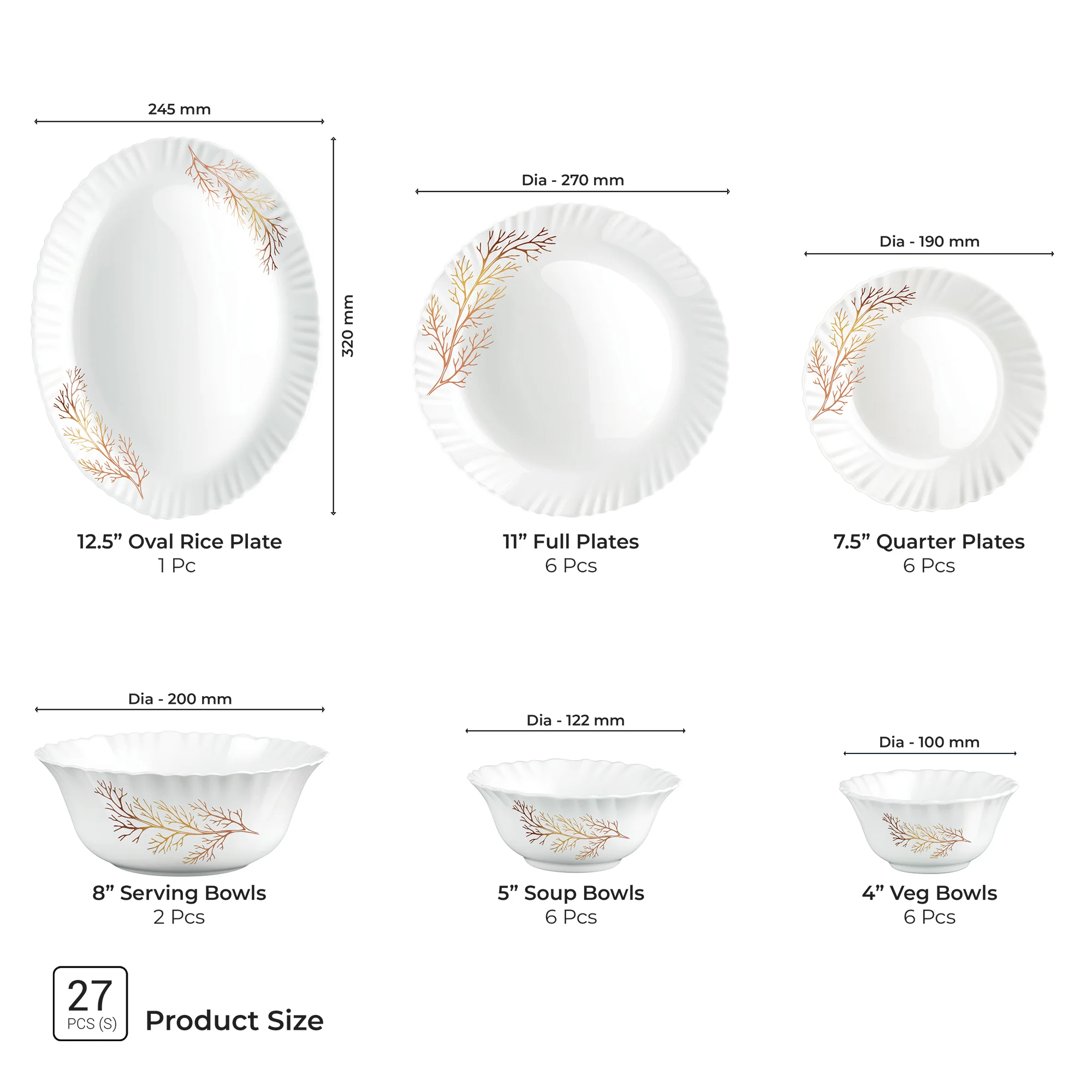 Aurelia Collection Dinner Set - SILVIA - Image 3