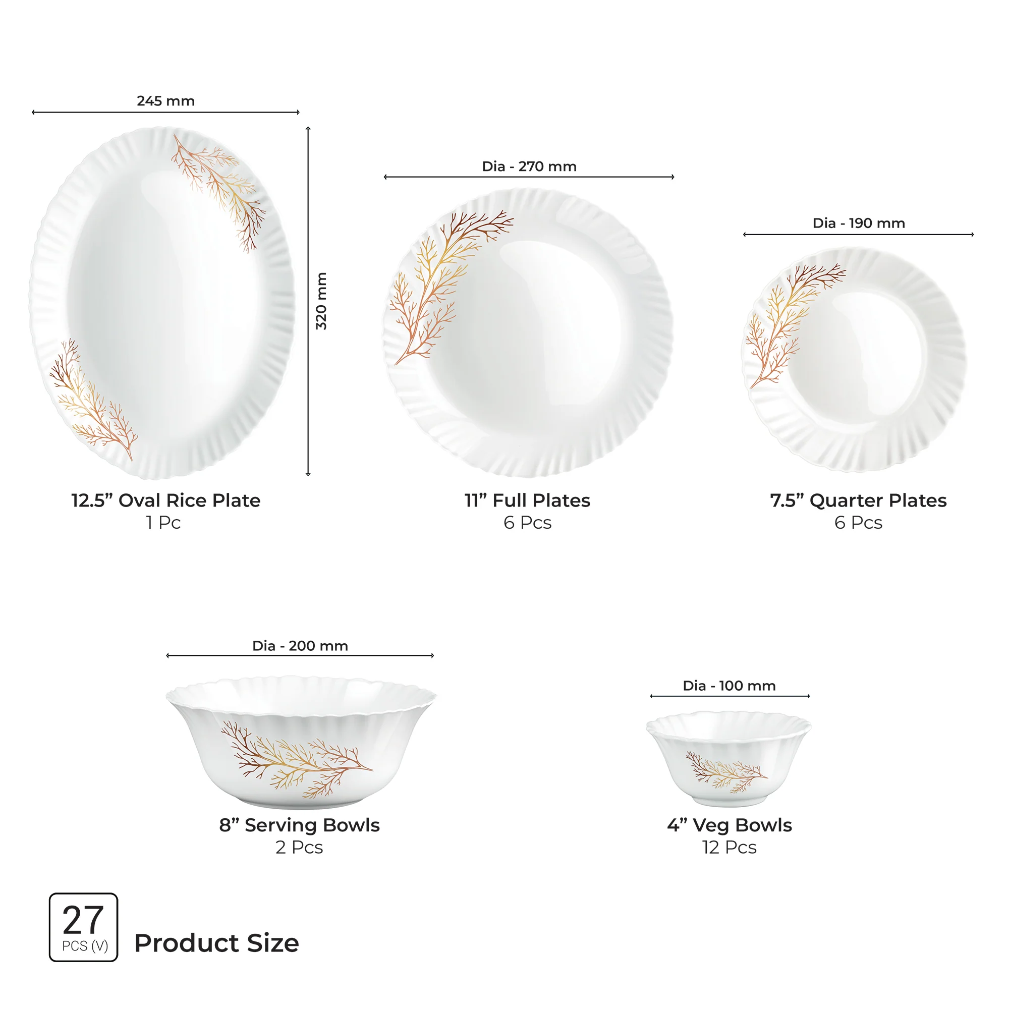 Aurelia Collection Dinner Set - SILVIA - Image 9
