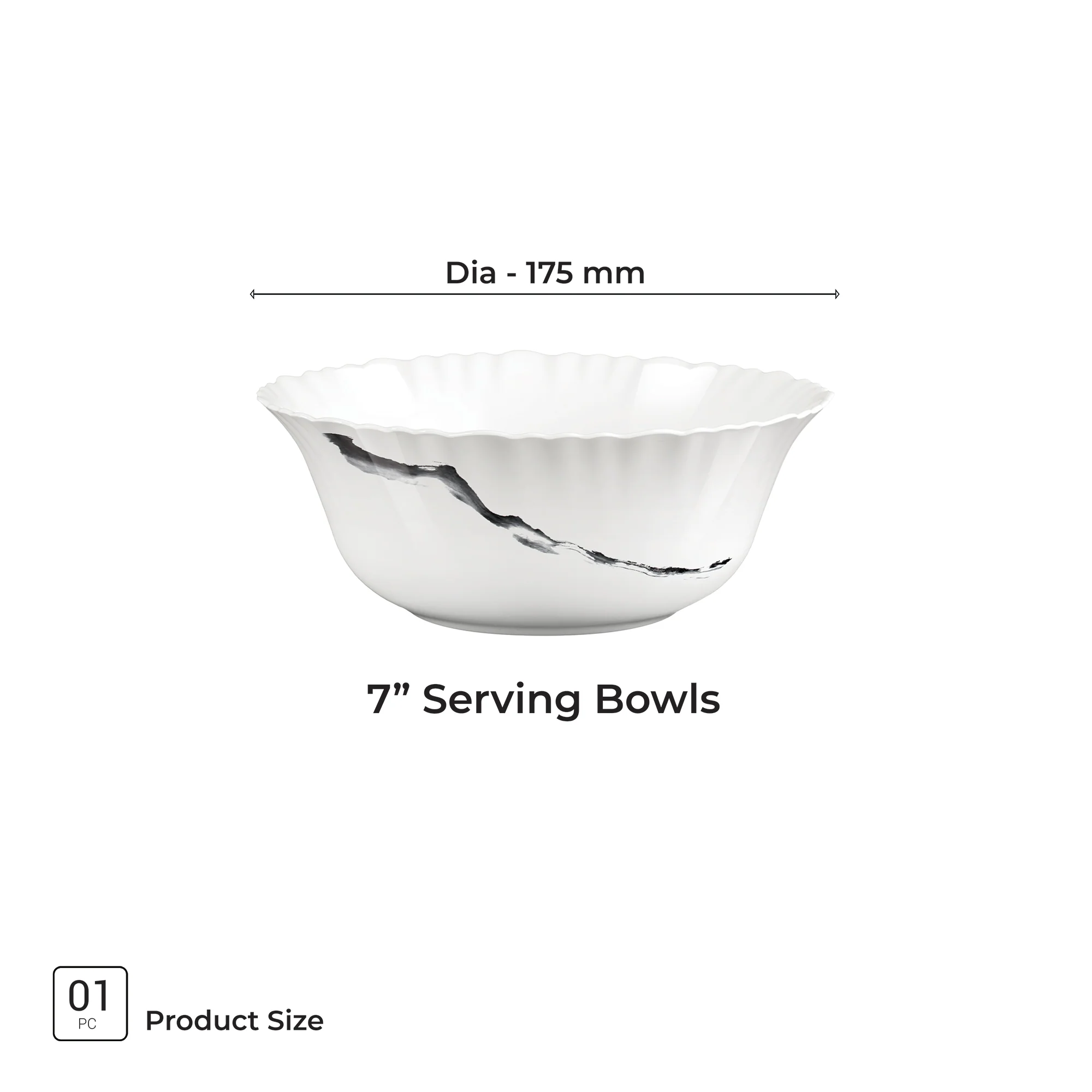 Aurelia Collection Serving Bowl 1 Pc - STRIA (Treo by Milton) - Image 3