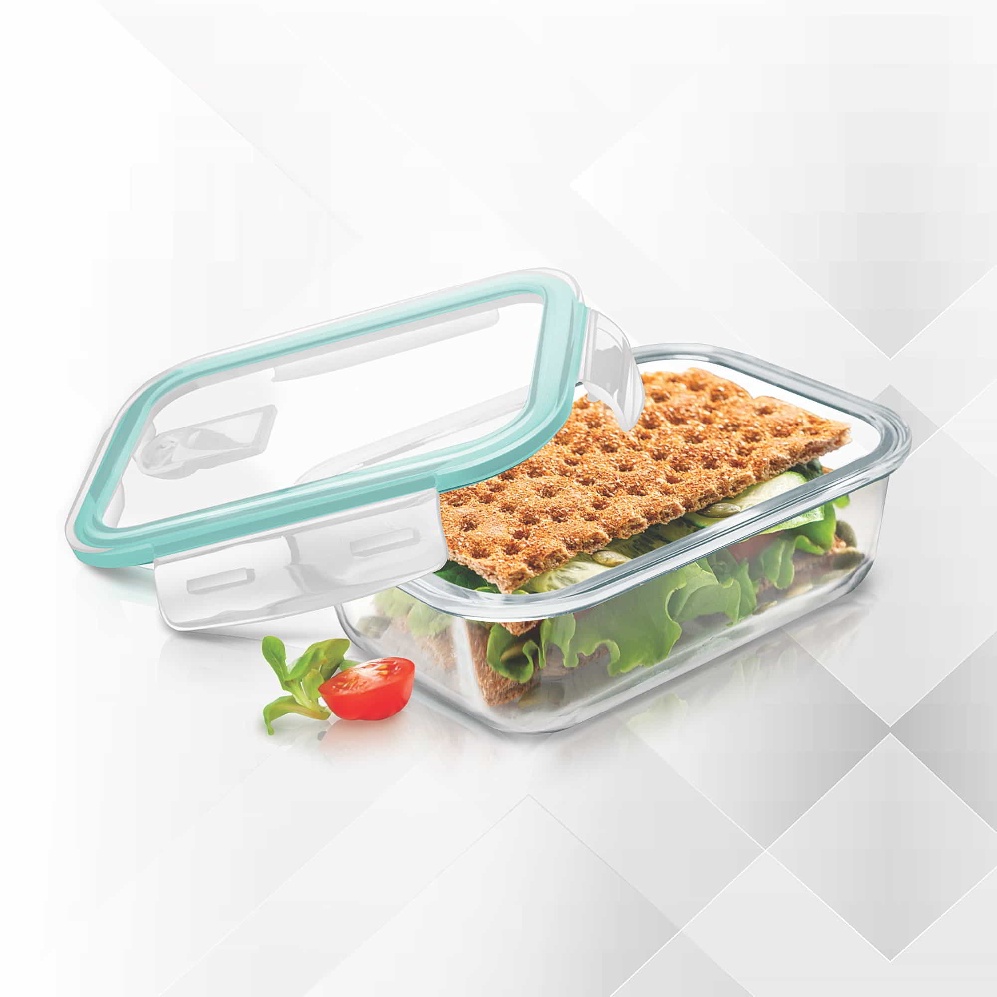 Hi Borosilicate Clip Fresh Rectangular Container (Treo by Milton)
