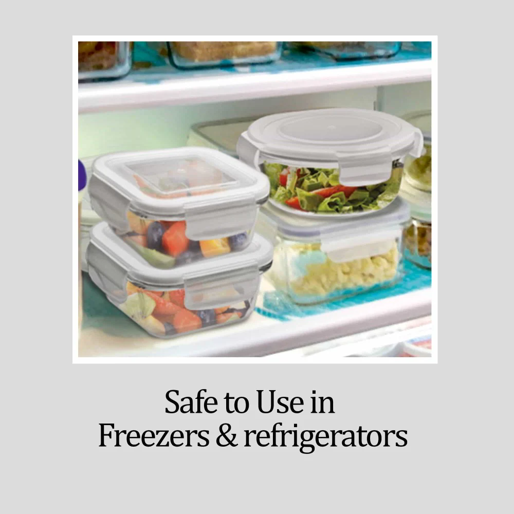 Hi Borosilicate Clip Fresh Rectangular Container (Treo by Milton) - Image 5