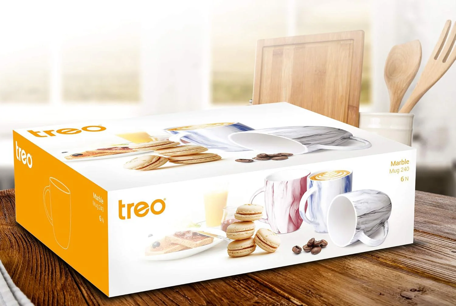 Marble Mug, 240 ml, Set of 6 (Treo by Milton) - Image 4