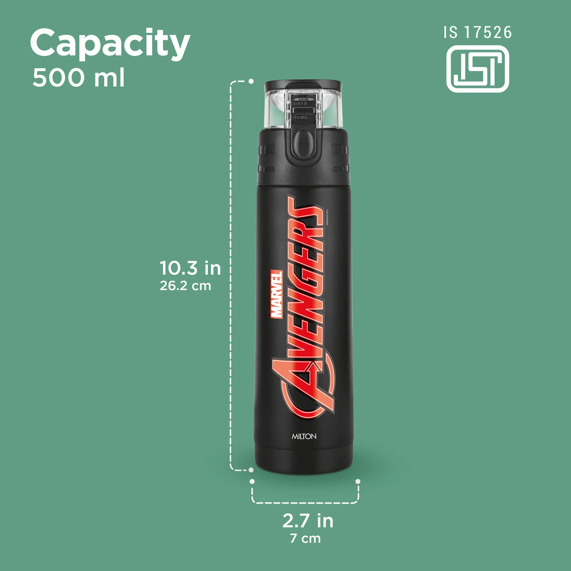 Marvel Mighty Avengers Thermosteel Bottle (Milton) - Image 3