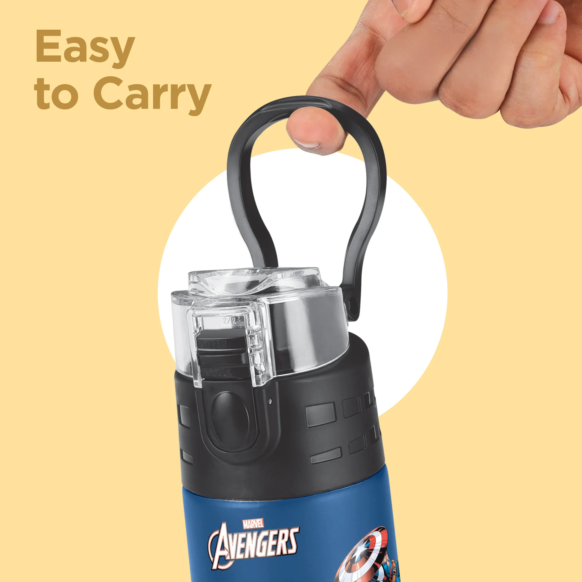 Marvel Mighty Captain America Thermosteel Bottle (Milton) - Image 8
