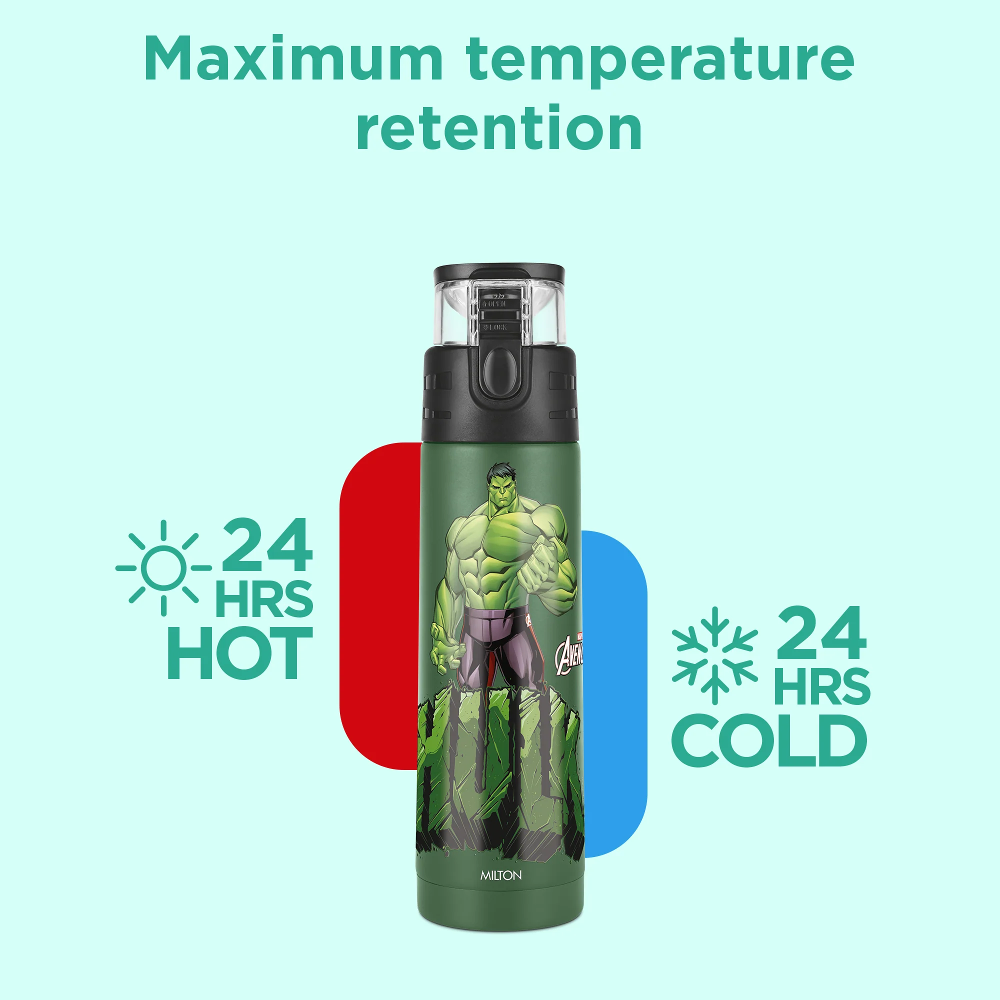 Marvel Mighty Hulk Thermosteel Bottle (Milton) - Image 2
