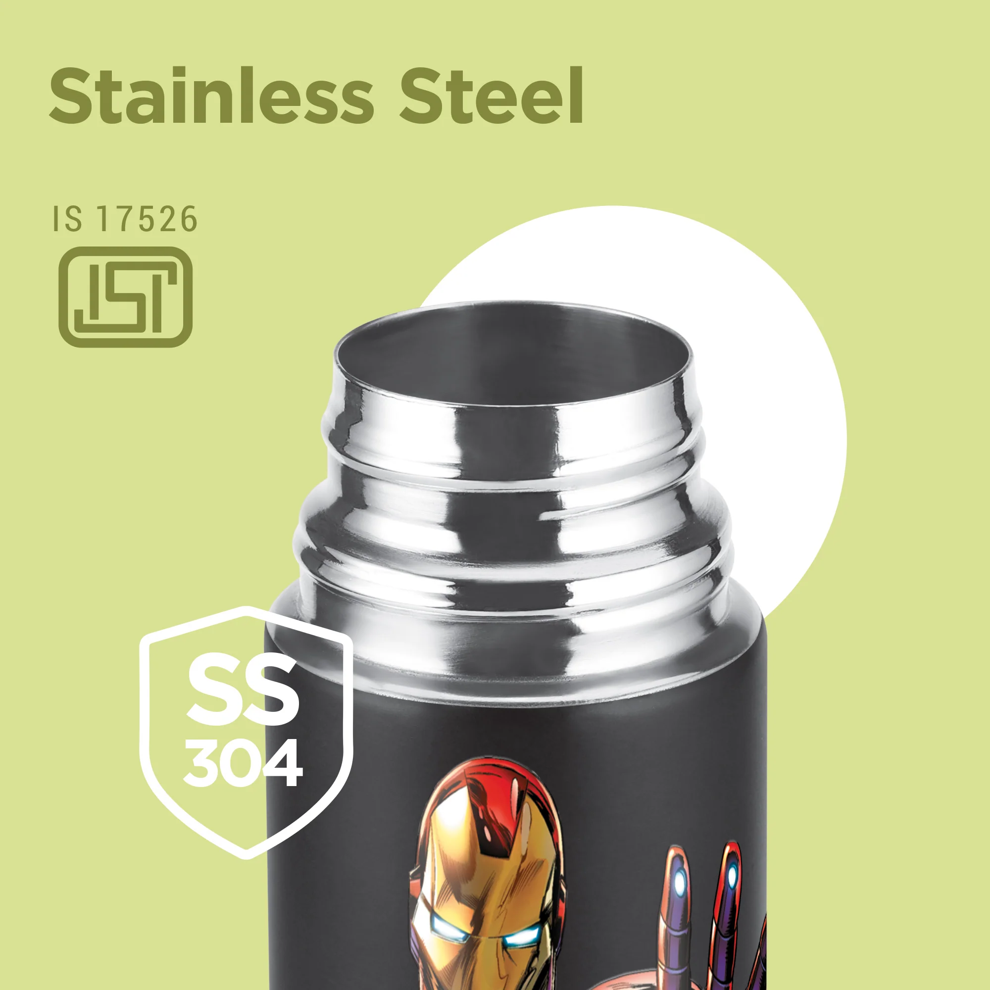 Marvel Mighty Iron Man Thermosteel Bottle (Milton) - Image 6