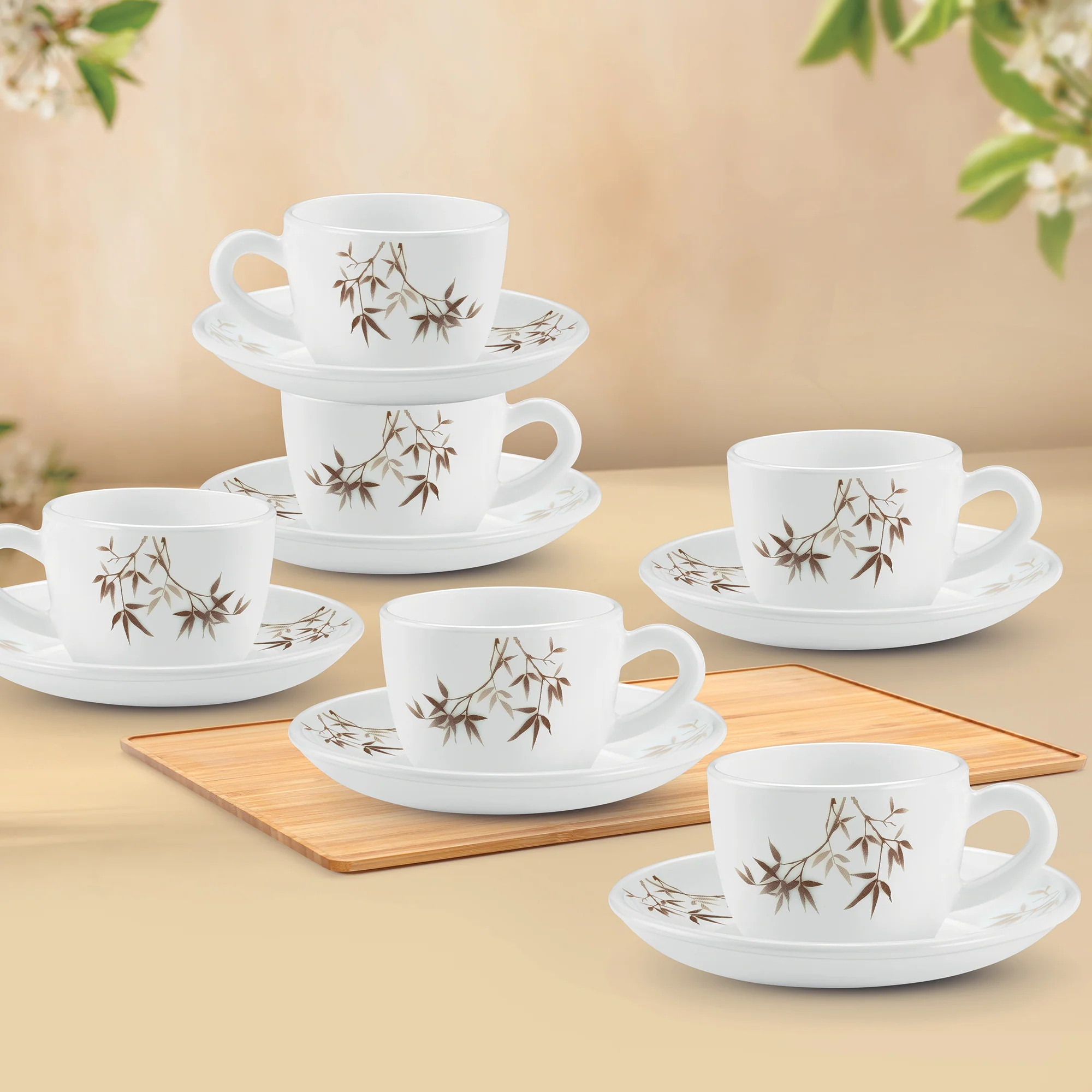 Ophelia 13 CL Cup Saucer Set - ARASHI (Treo by Milton)