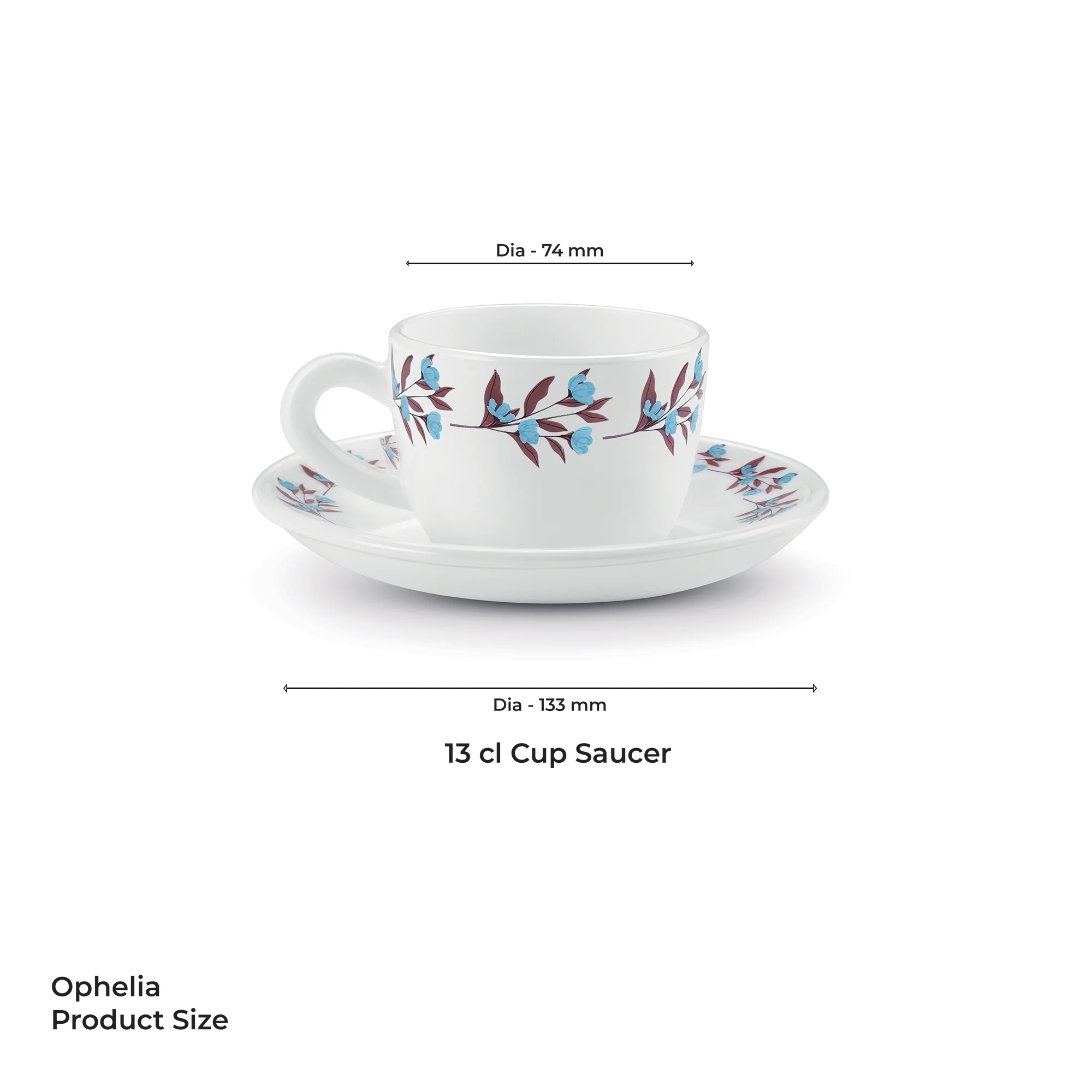 Ophelia 13 CL Cup Saucer Set - LAVELLE (Treo by Milton) - Image 3