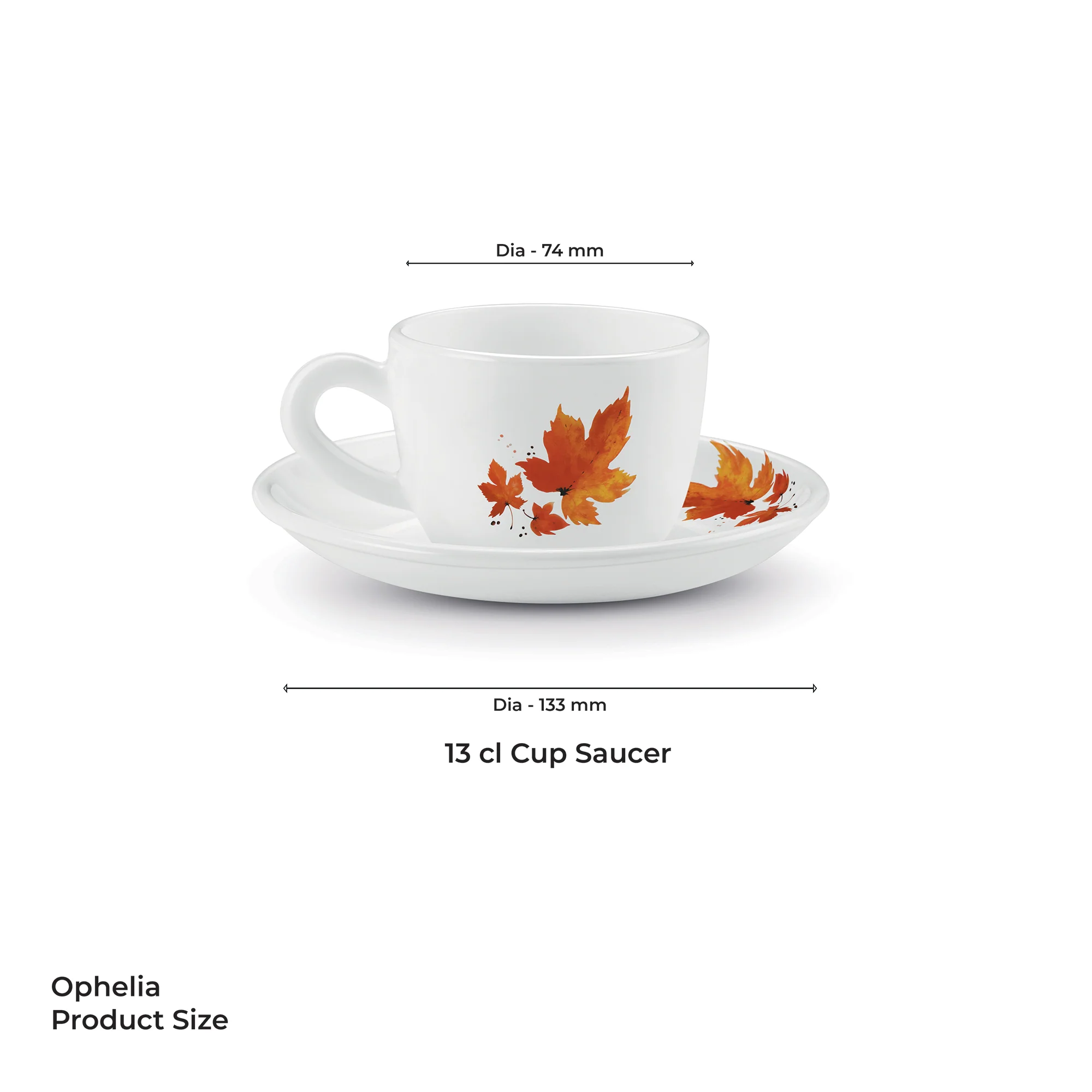 Ophelia 13 CL Cup Saucer Set - MAPELLE (Treo by Milton) - Image 3