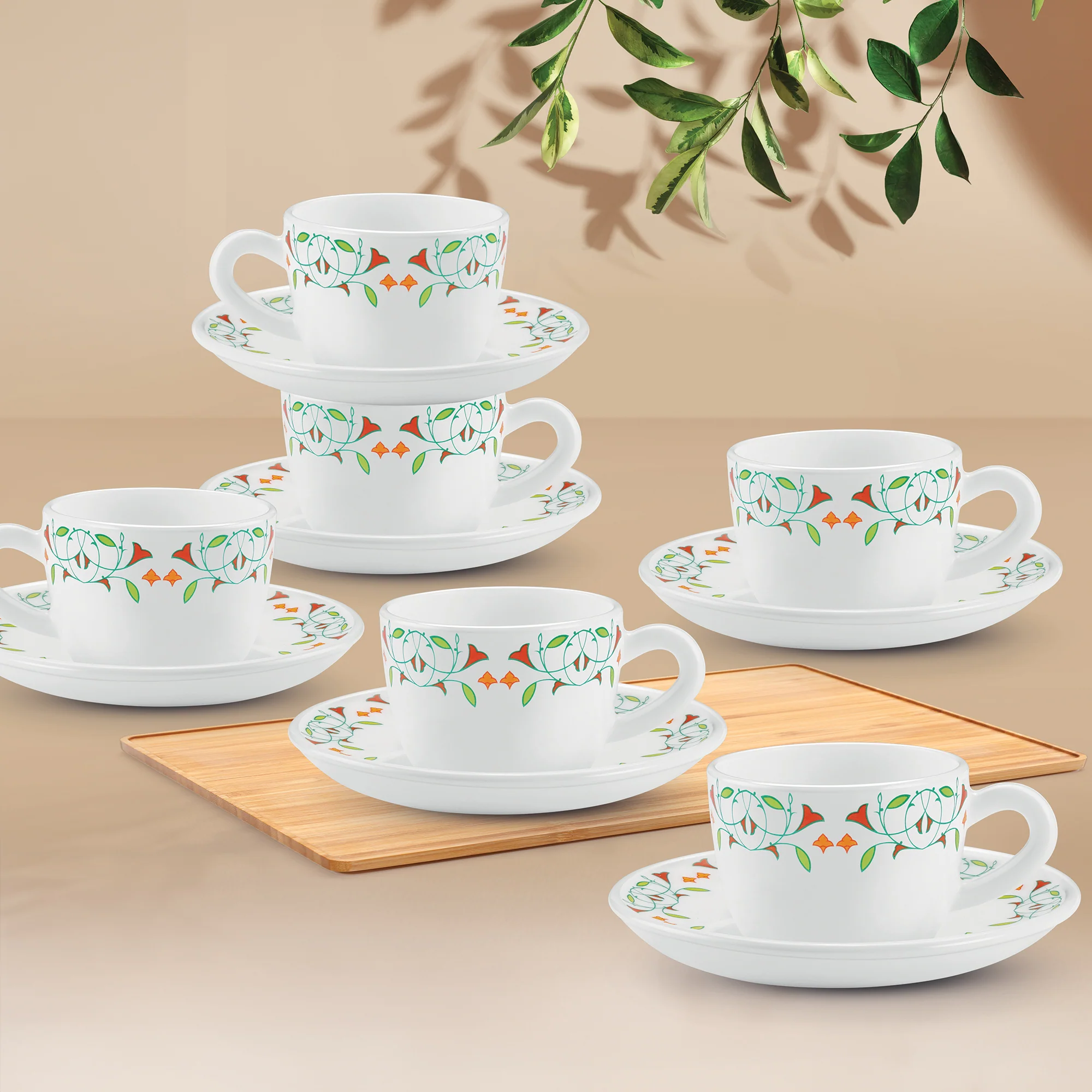 Ophelia 13 CL Cup Saucer Set - MEENA (Treo by Milton)