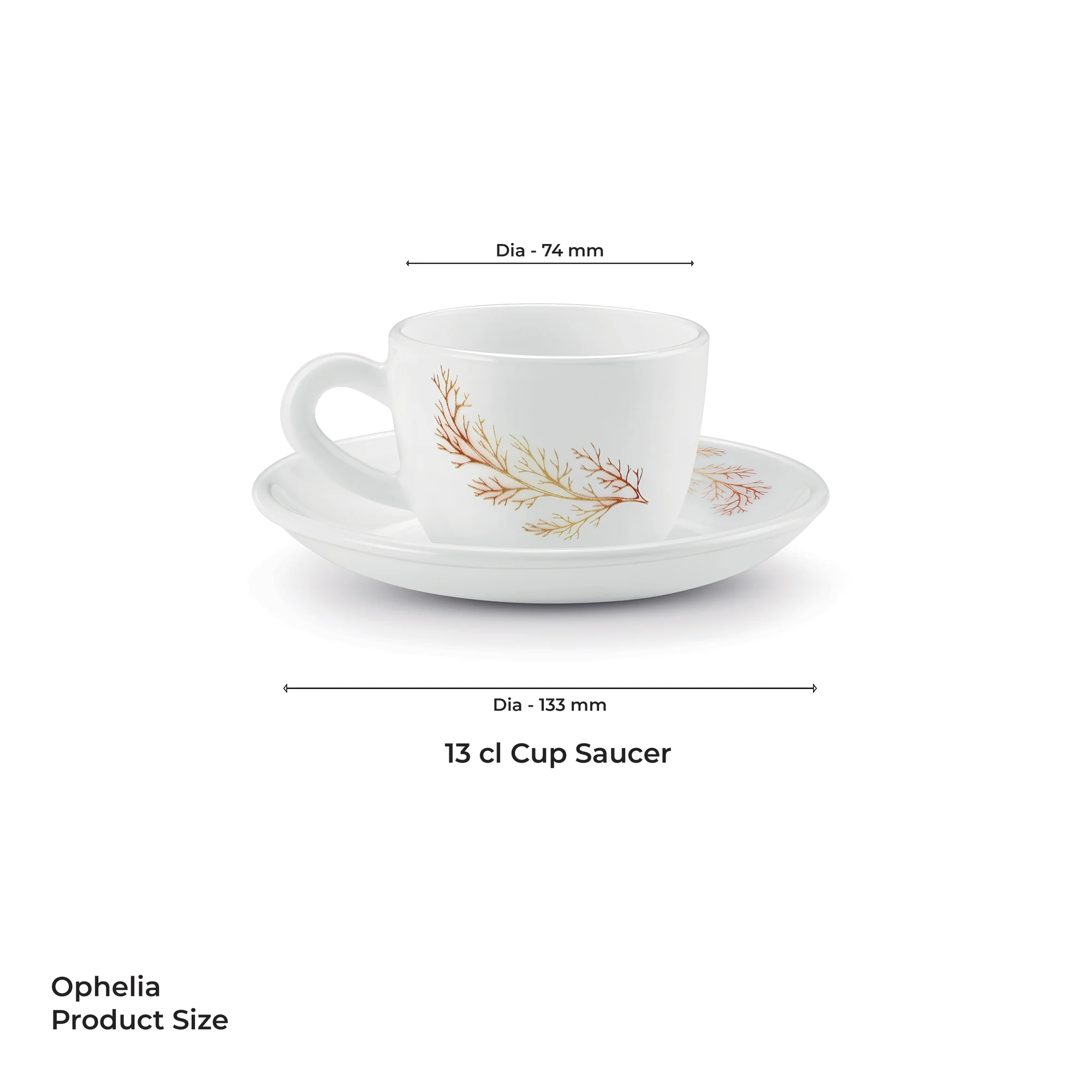 Ophelia 13 CL Cup Saucer Set - SILVIA (Treo by Milton) - Image 3