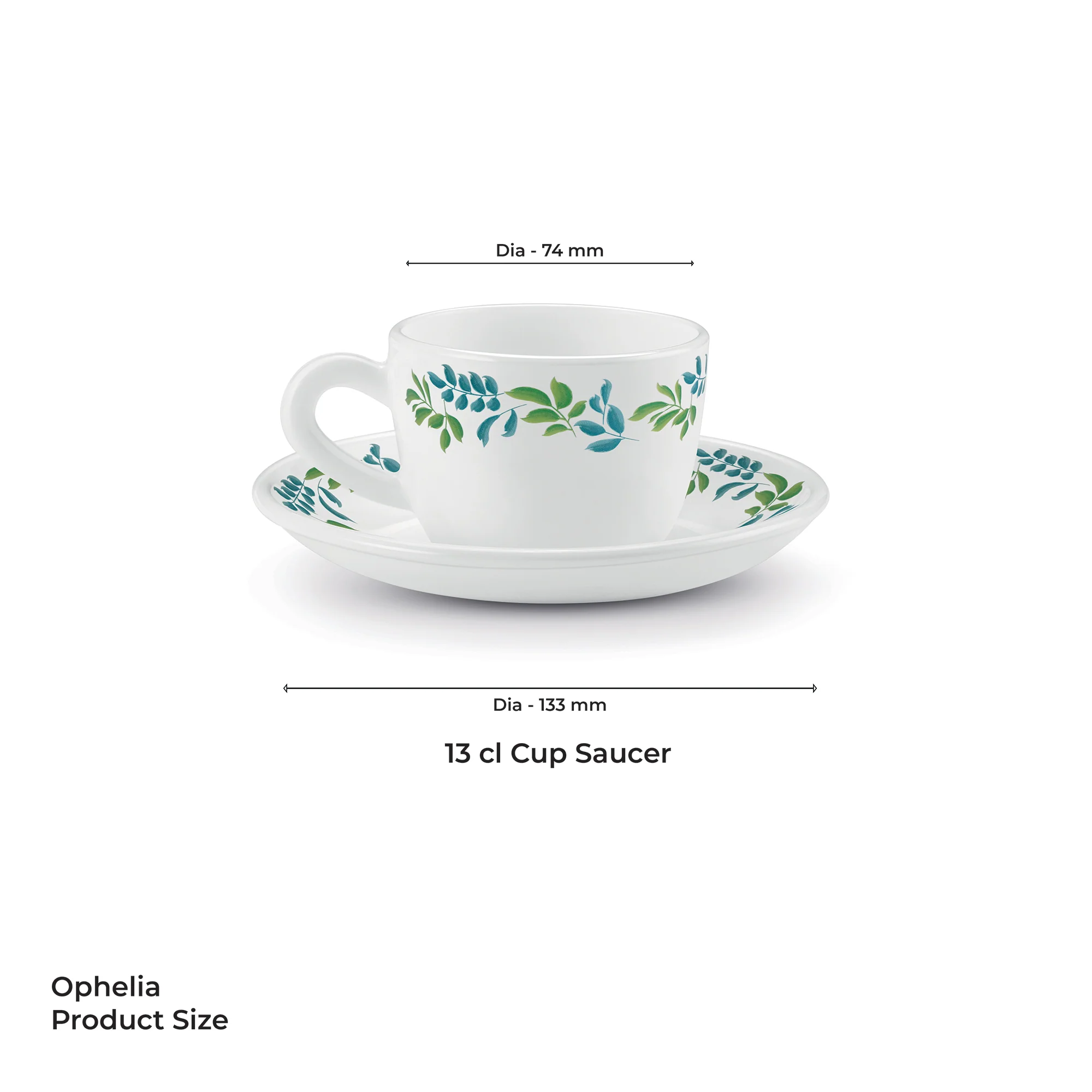 Ophelia 13 CL Cup Saucer Set - VERDINIA (Treo by Milton) - Image 3