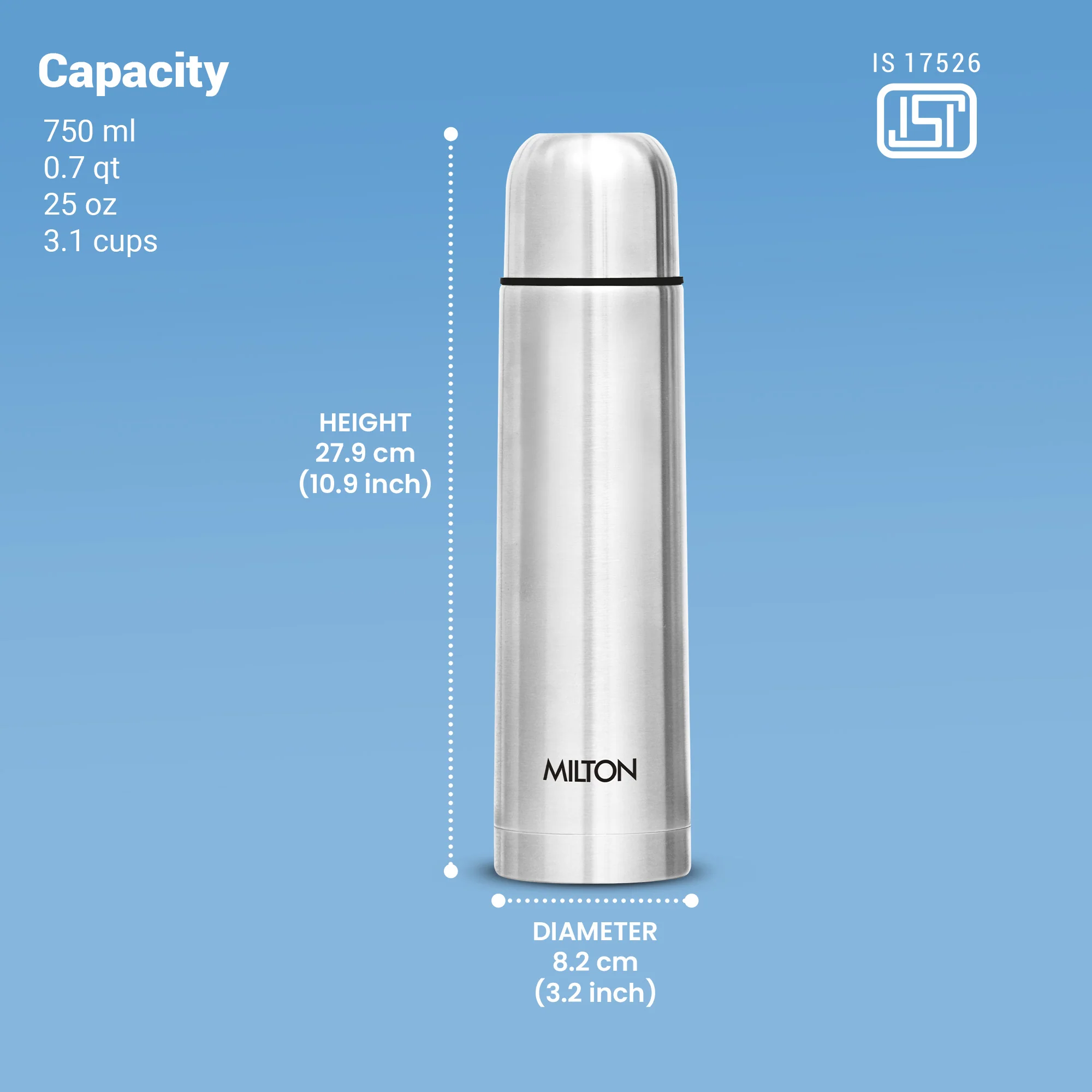 Flip Lid Thermosteel Bottle (Milton) - Image 10