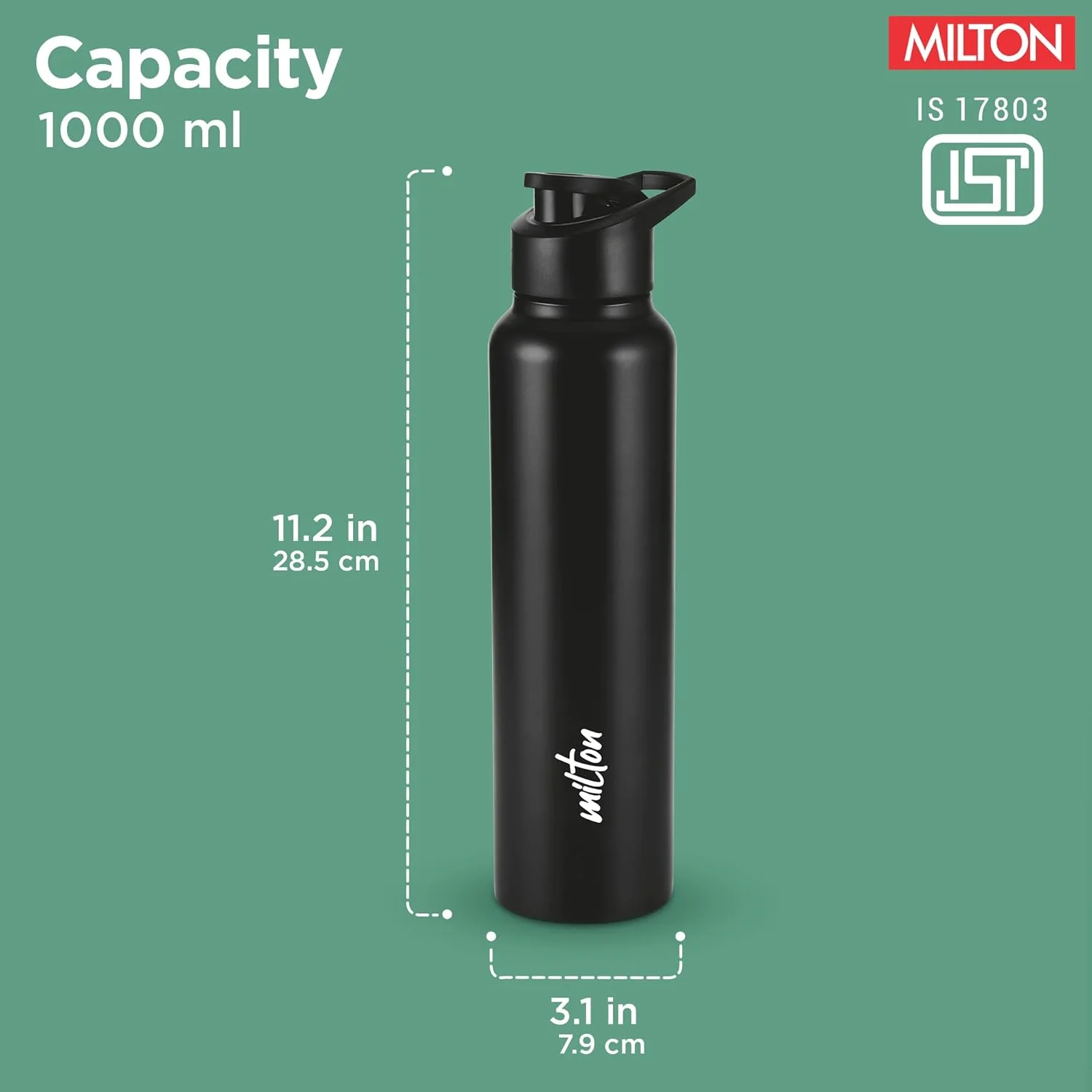 Personalized Torino Stainless Steel Water Bottle (Milton) - Image 3