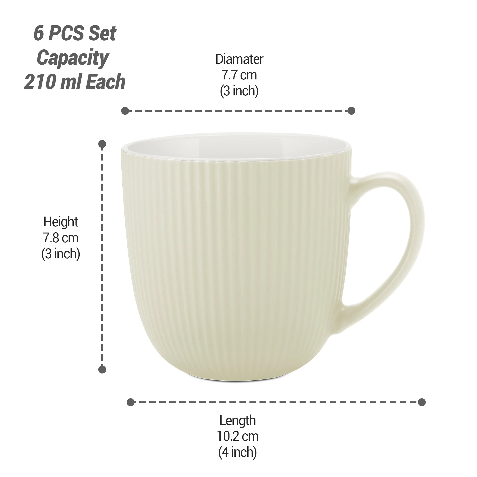 Ridge Ceramic Mug (Treo by Milton) - Image 3
