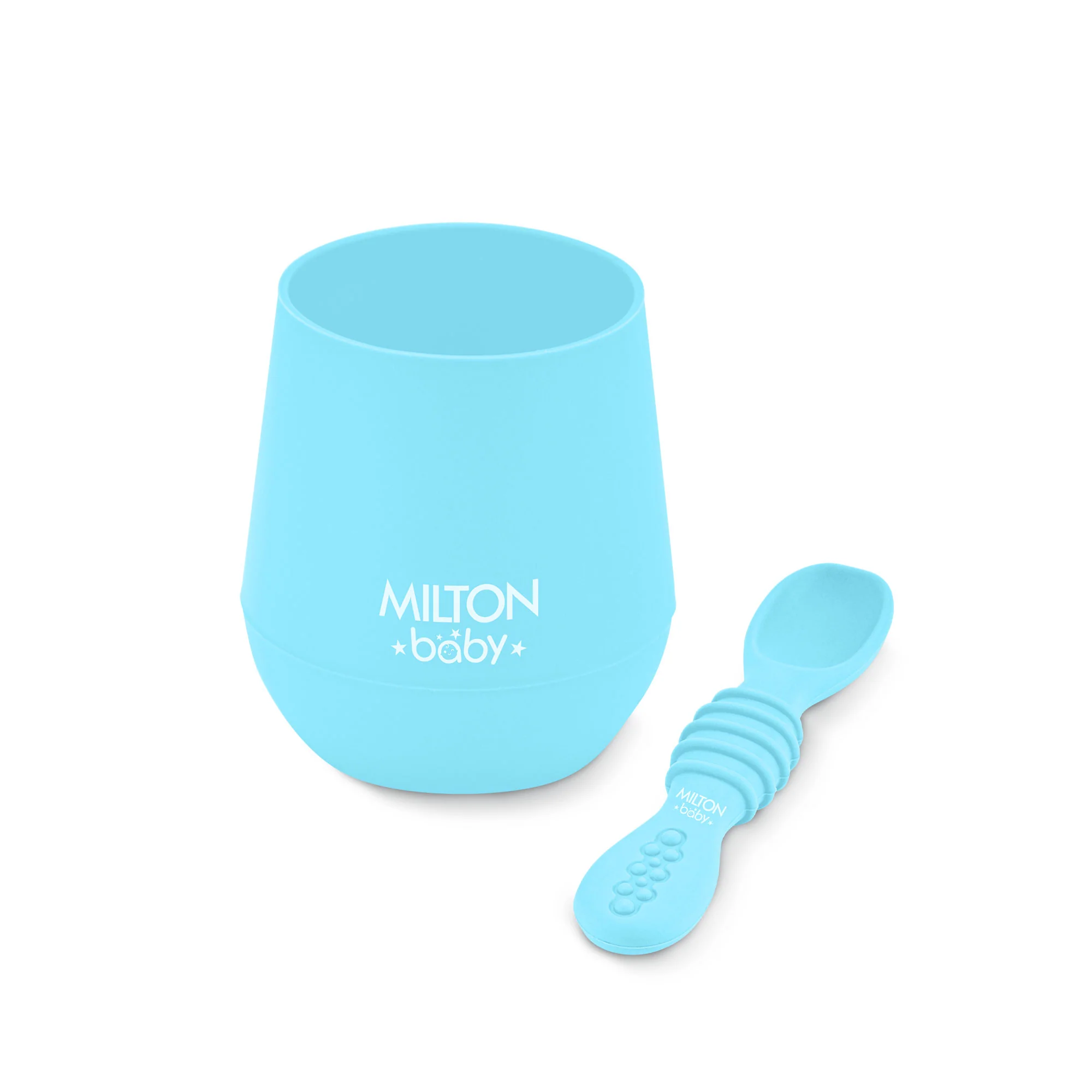 Silicone Tumbler With Spoon For Baby (Milton) - Image 2