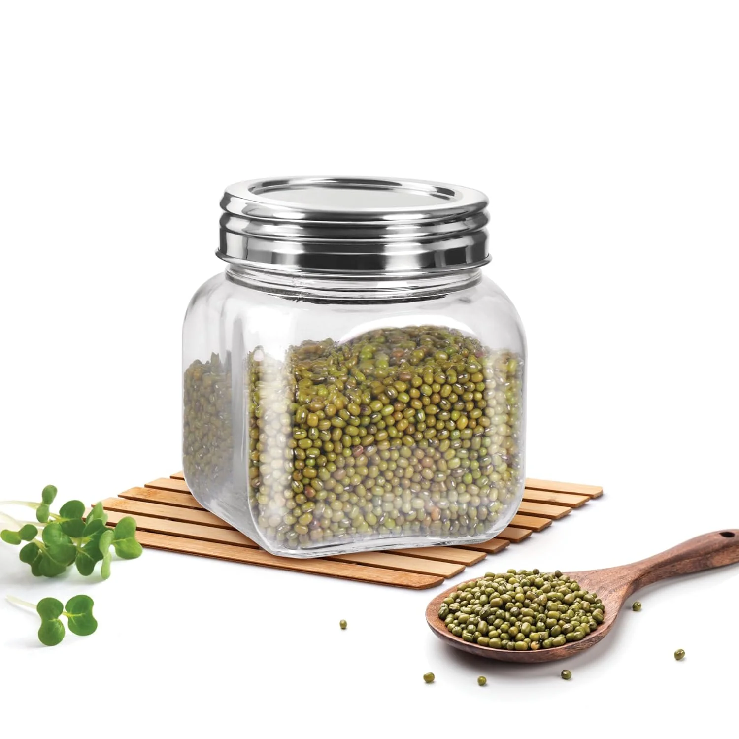 Square Jar With SS 304 Lid (Treo by Milton) - Image 3