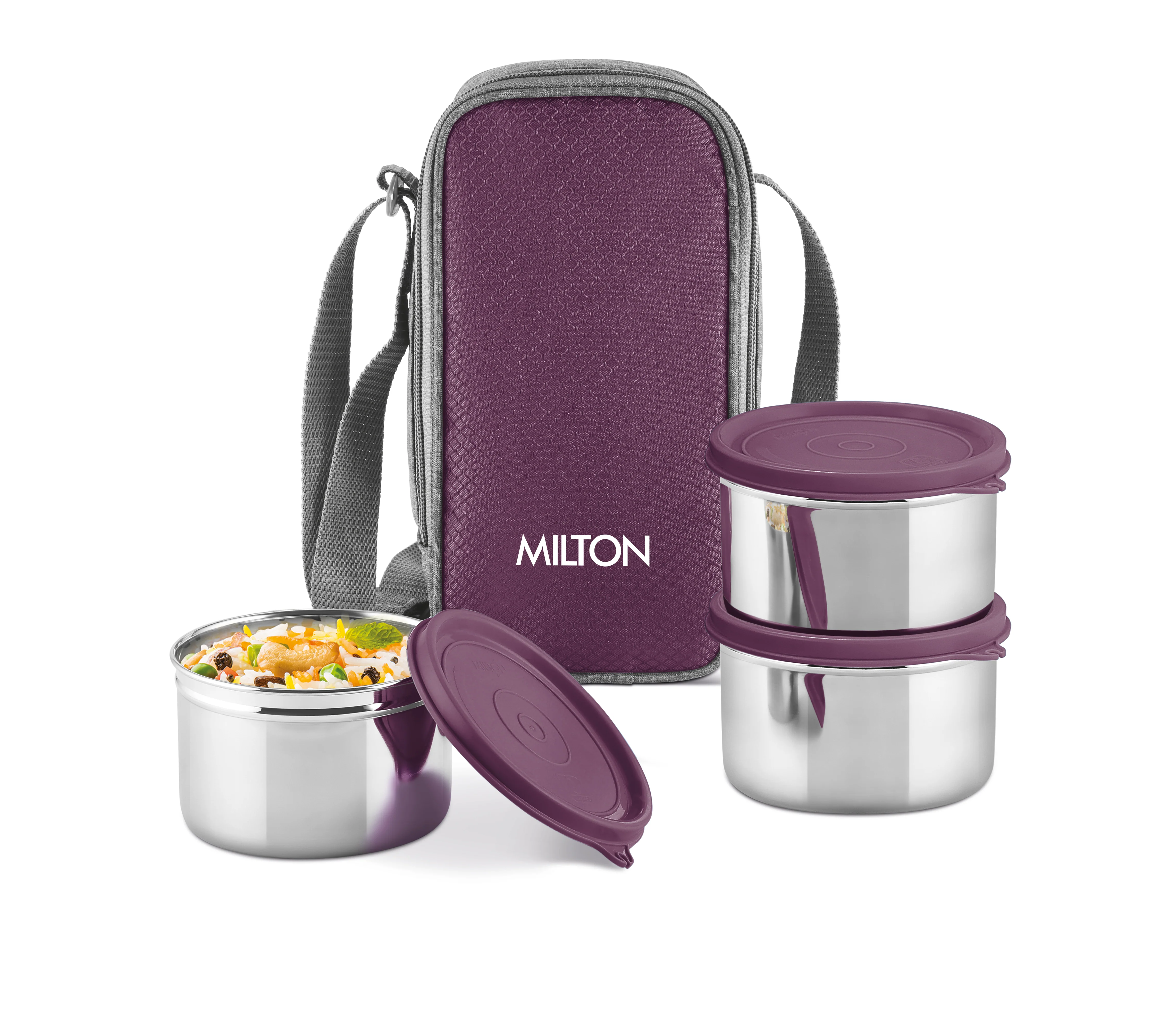 Stack Pack 3 Vertical Insulated Tiffin And Jacket (Milton) - Image 8